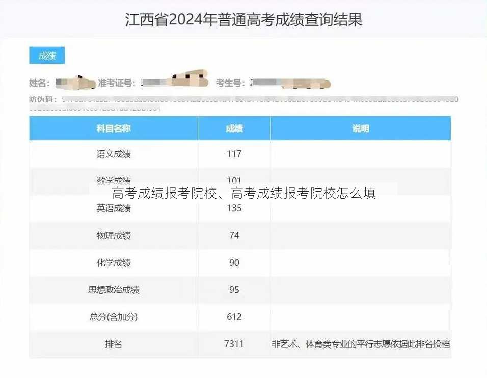 高考成绩报考院校、高考成绩报考院校怎么填