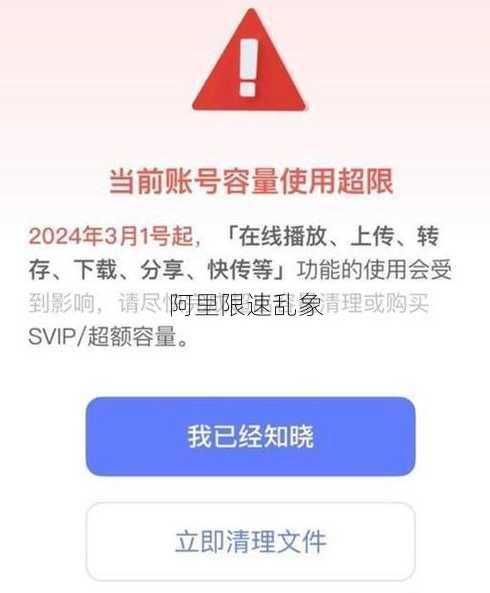 阿里限速乱象