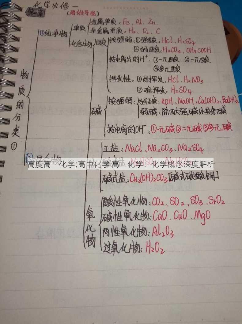 高度高一化学;高中化学 高一化学：化学概念深度解析