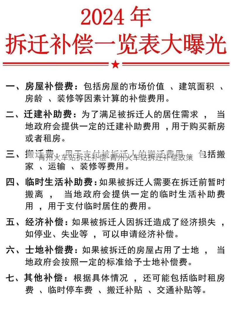 青州火车站拆迁补偿-青州火车站拆迁补偿政策