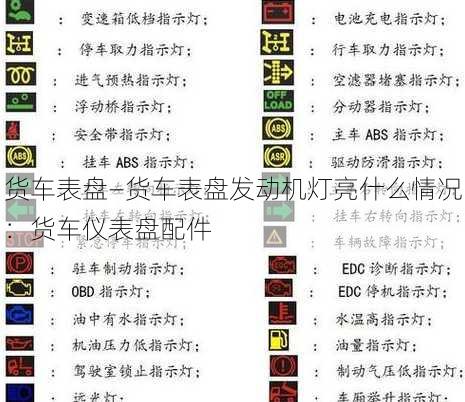 货车表盘—货车表盘发动机灯亮什么情况：货车仪表盘配件