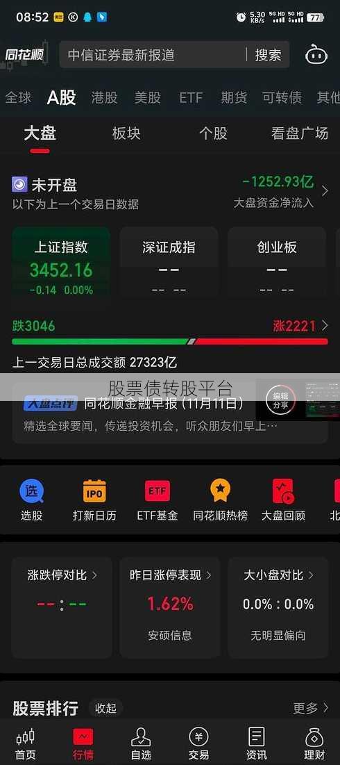 股票债转股平台