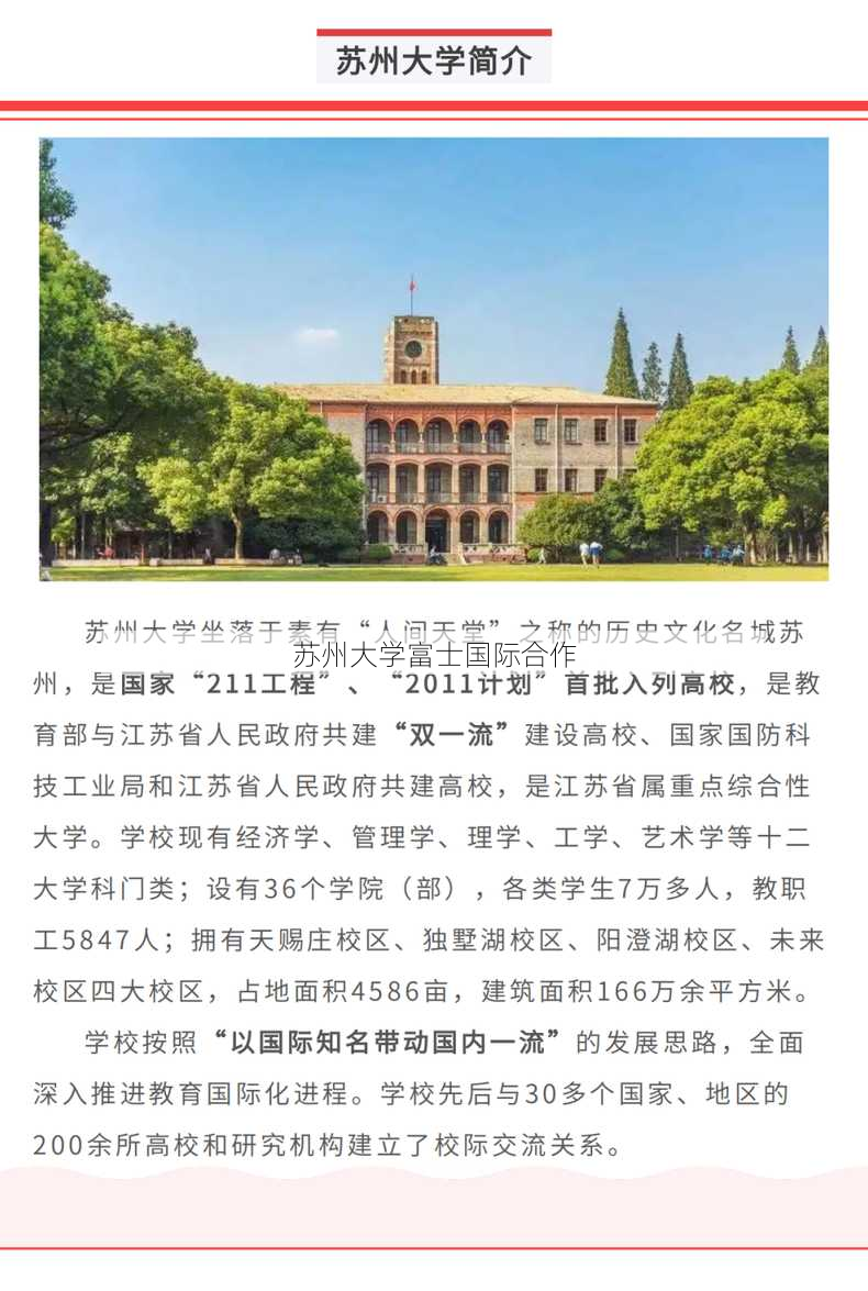 苏州大学富士国际合作