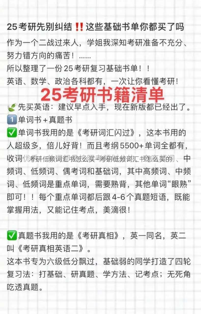 考研低频词汇书怎么买—考研低频词汇书怎么买的