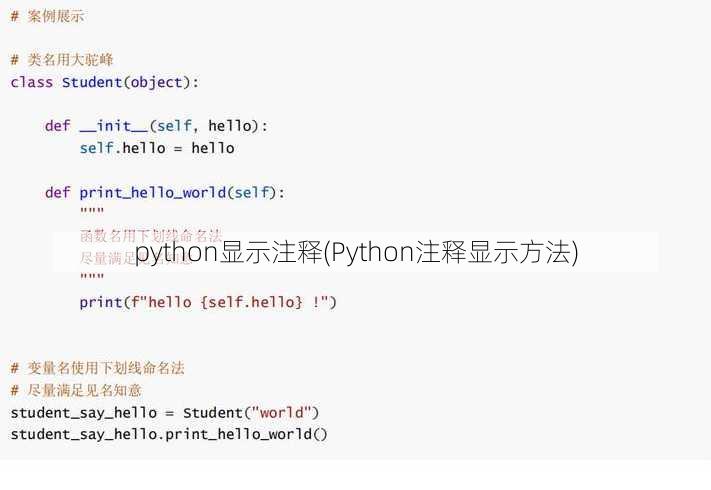 python显示注释(Python注释显示方法)