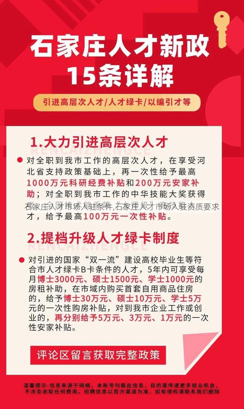 石家庄人才市场入驻条件,石家庄人才市场入驻资质要求