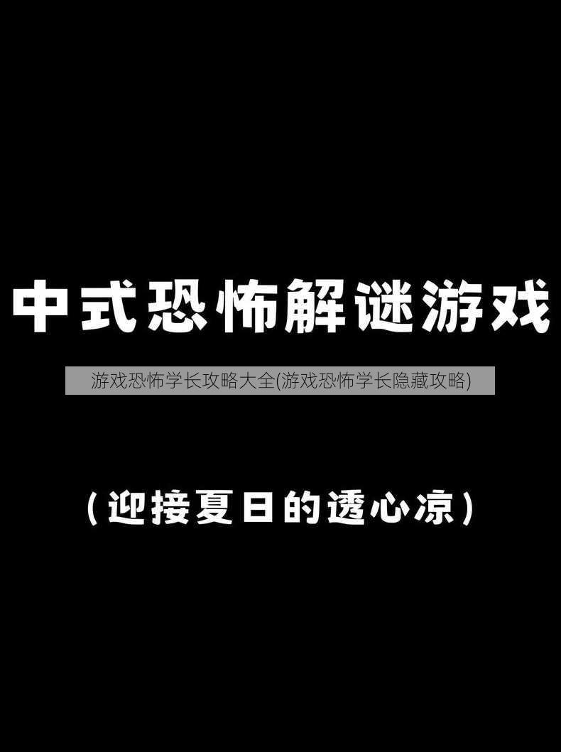 游戏恐怖学长攻略大全(游戏恐怖学长隐藏攻略)