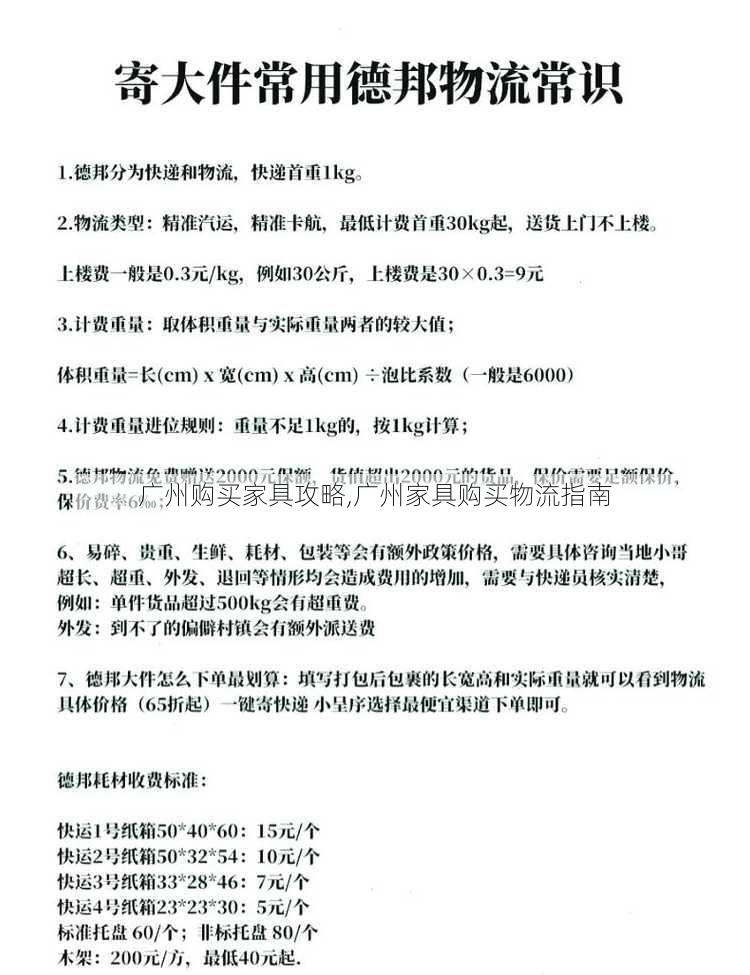 广州购买家具攻略,广州家具购买物流指南