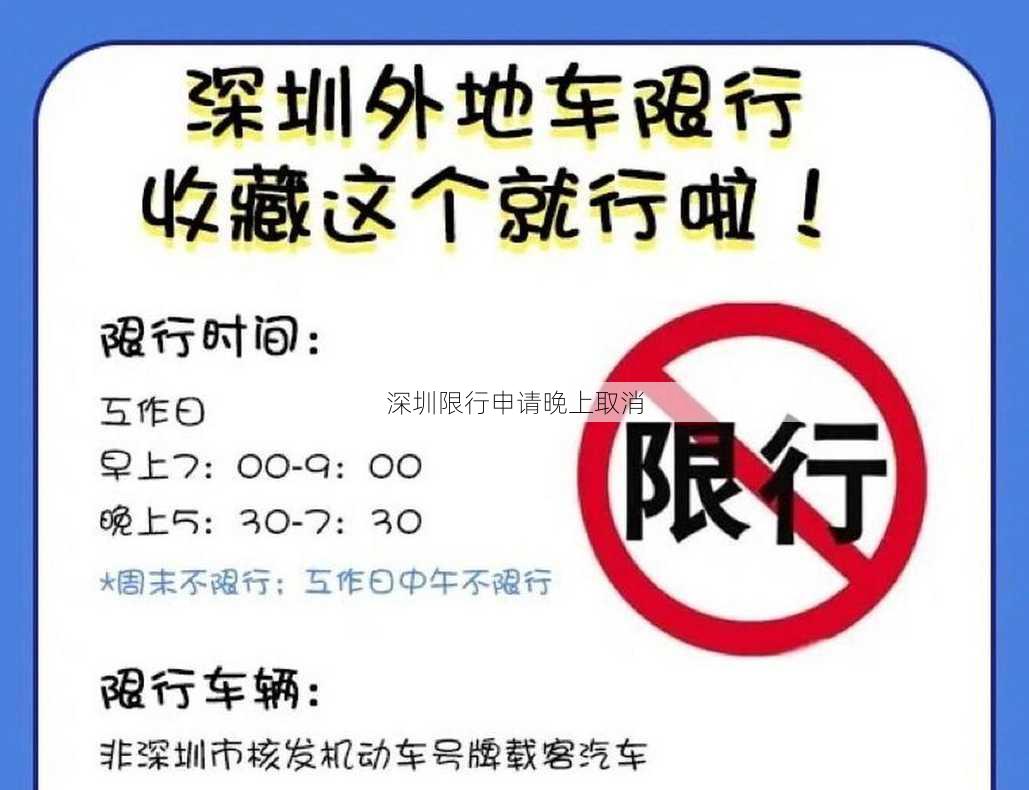 深圳限行申请晚上取消