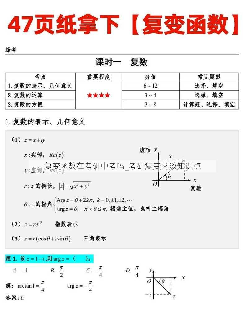 复变函数在考研中考吗_考研复变函数知识点