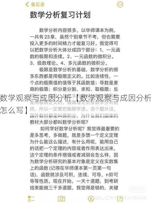 数学观察与成因分析【数学观察与成因分析怎么写】