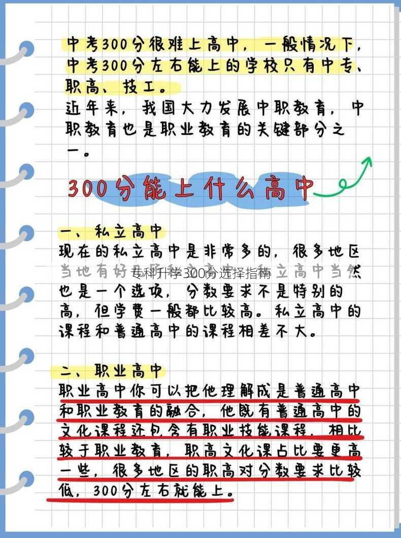 专科升学300分选择指南