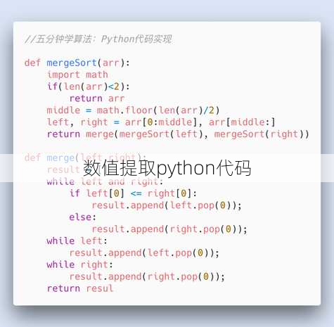 数值提取python代码