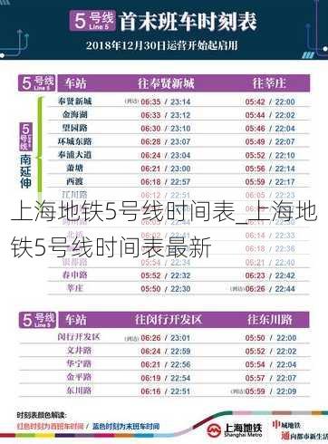 上海地铁5号线时间表_上海地铁5号线时间表最新