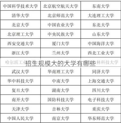 招生规模大的大学有哪些