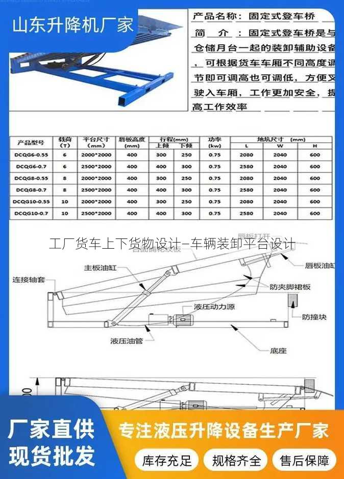 工厂货车上下货物设计—车辆装卸平台设计