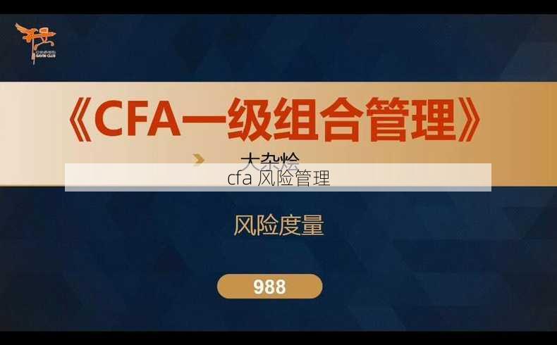 cfa 风险管理