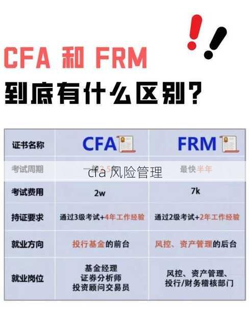 cfa 风险管理