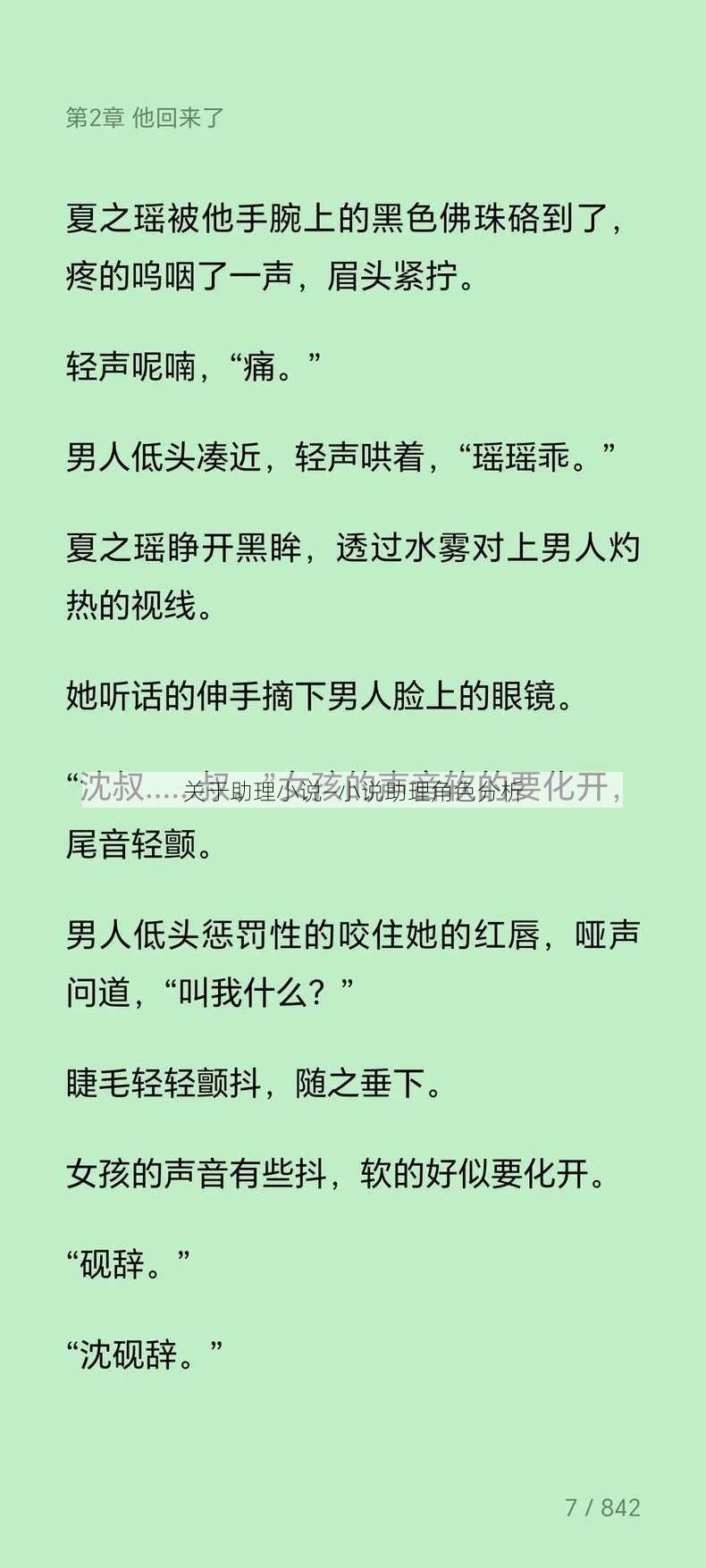 关于助理小说—小说助理角色分析