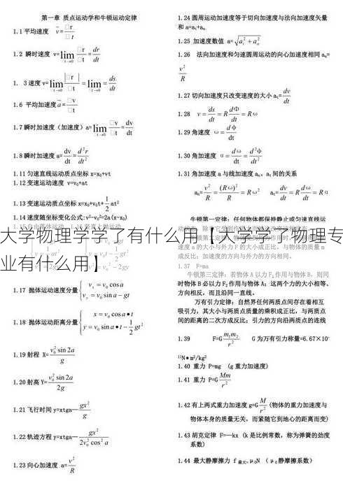 大学物理学学了有什么用【大学学了物理专业有什么用】