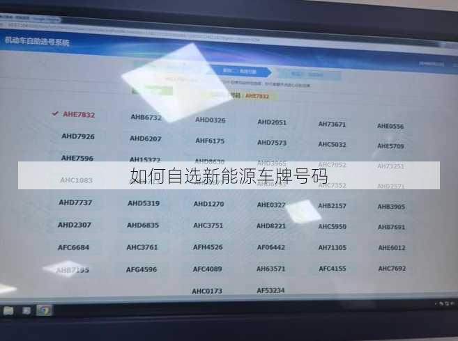 如何自选新能源车牌号码