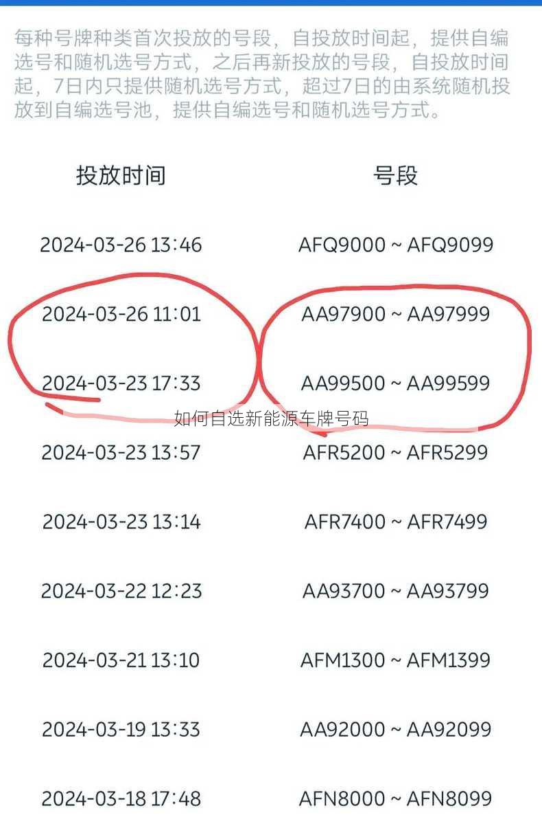 如何自选新能源车牌号码