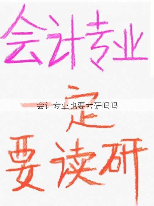 会计专业也要考研吗吗