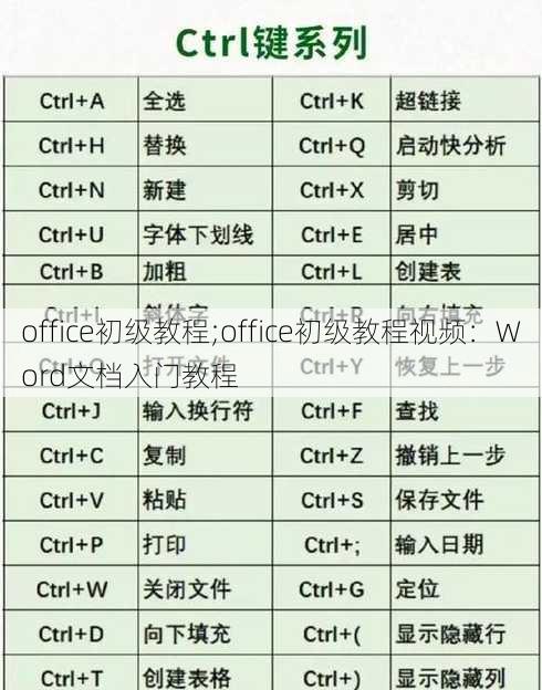 office初级教程;office初级教程视频：Word文档入门教程