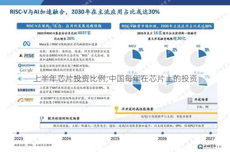 上半年芯片投资比例;中国每年在芯片上的投资