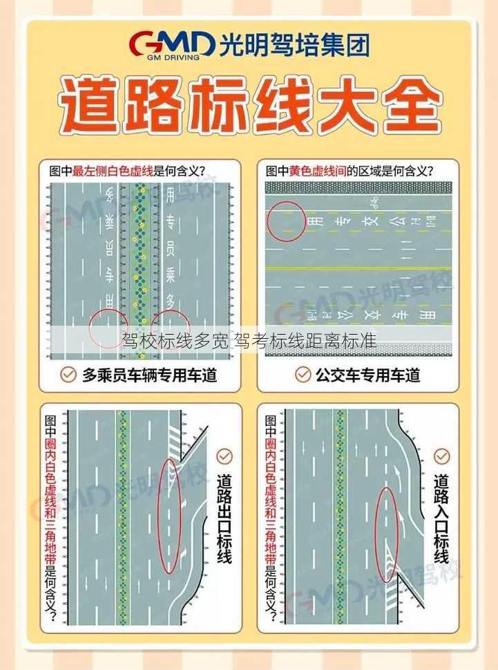 驾校标线多宽 驾考标线距离标准