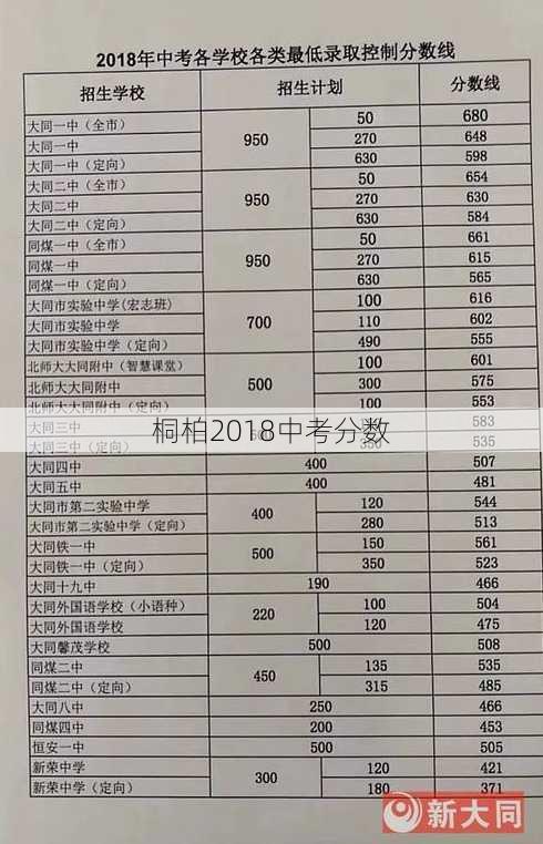 桐柏2018中考分数