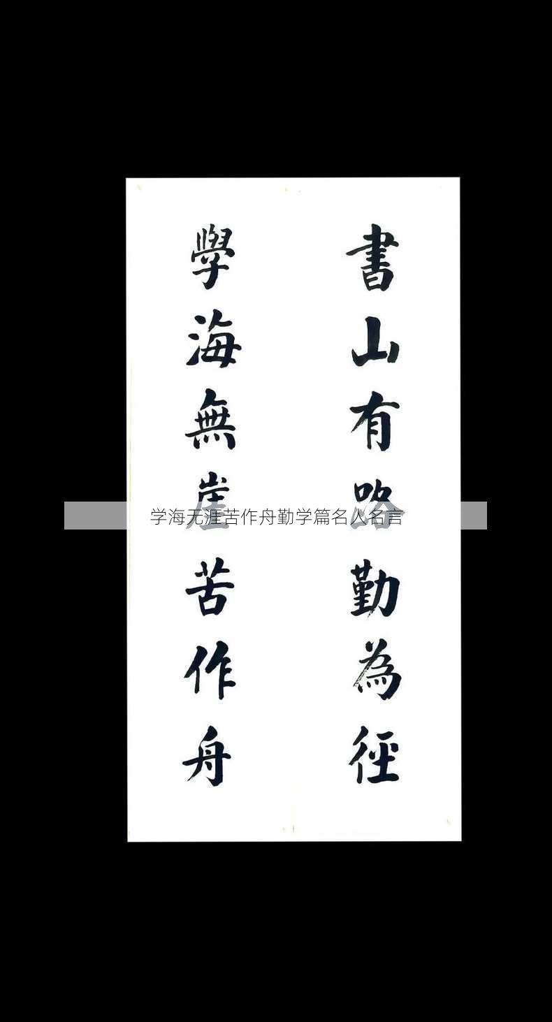 学海无涯苦作舟勤学篇名人名言