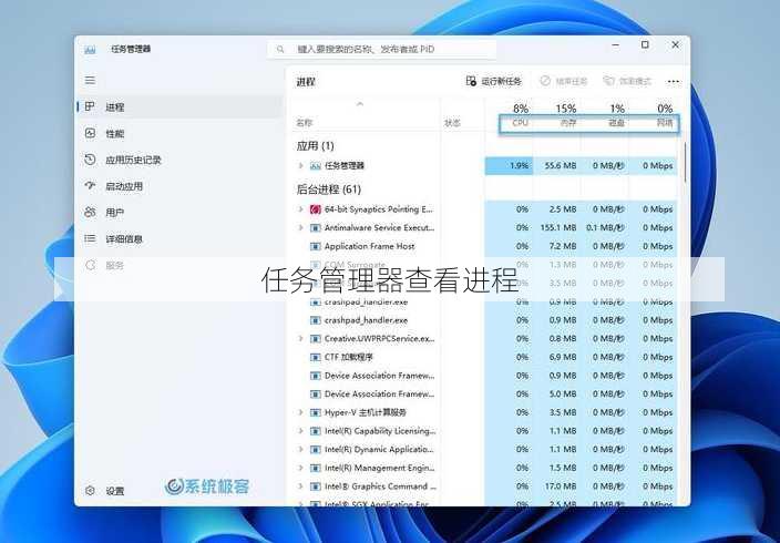 任务管理器查看进程