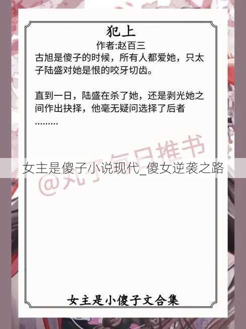 女主是傻子小说现代_傻女逆袭之路