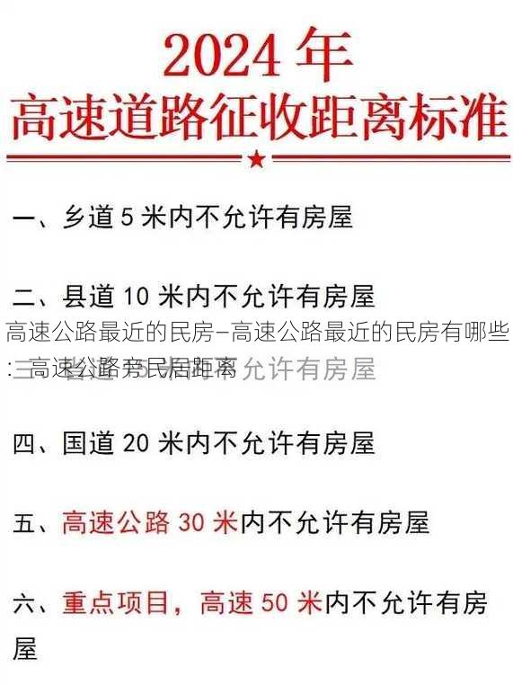 高速公路最近的民房—高速公路最近的民房有哪些：高速公路旁民居距离