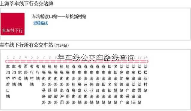 莘车线公交车路线查询