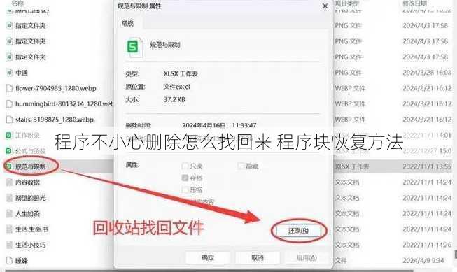 程序不小心删除怎么找回来 程序块恢复方法